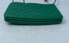 Load image into Gallery viewer, Forever 21 Womens Green Leather Semi Chain Strap Quilted Crossbody Purse
