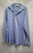 Load image into Gallery viewer, Michael Kors Mens Blue Long Sleeve Regular Fit Stretch Dress Shirt Size 17

