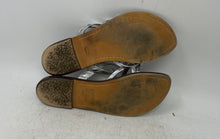 Load image into Gallery viewer, Sam Edelman Womens Georgette Silver Leather Slip-On Strappy Sandals Size 7
