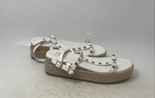 Load image into Gallery viewer, INC International Concepts Womens Silvana White Studded T-Strap Sandals Sz 8.5M
