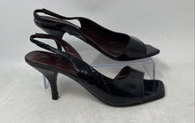Load image into Gallery viewer, Donald J Pliner Womens Black Leather Slip-On Open Toe Slingback Heels Size 6.5M
