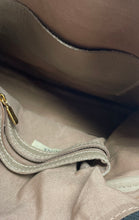 Load image into Gallery viewer, Prune Womens Blue Brown Calf Hair Leather Double Handle Zip Top Shoulder Purse

