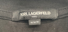 Load image into Gallery viewer, Karl Lagerfeld Womens Black White Short Sleeve Regular Fit Polo Shirt Size M
