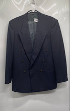 Load image into Gallery viewer, Pierre Cardin Mens Blue Long Sleeve Peak Lapel Double-Breasted Blazer No Size
