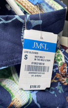 Load image into Gallery viewer, JMC Laughlin Mens Navy Blue Printed Long Sleeve Button-Up Shirt Size S w/ Tag
