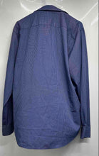 Load image into Gallery viewer, Nautica Mens Blue Printed Slim Fit Long Sleeve Dress Shirt Size XL 17-17.5 34/35
