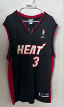 Load image into Gallery viewer, Reebok Mens Black And Red Miami Heat Dwyane Wade #3 NBA Basketball Jersey Size L
