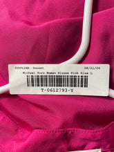 Load image into Gallery viewer, Michael Kors Womens Pink Embellished Long Sleeve Split Neck Tunic Top Size Large
