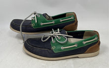 Load image into Gallery viewer, Cole Haan Mens C09193 Blue Green Camel Round Toe Lace-Up Boat Shoes Size 9M
