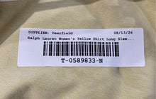Load image into Gallery viewer, Lauren Ralph Lauren Womens Yellow Long Sleeve Collared Button-Up Shirt Size S
