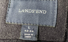 Load image into Gallery viewer, Land's End Mens Navy Blue Long Sleeve Double-Breasted Button Front Pea Coat Sz L
