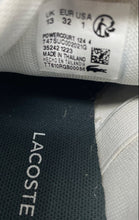 Load image into Gallery viewer, Lacoste Kids Powercourt 124 White Blue Leather Lace-Up Sneakers Shoes Size 1
