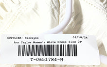 Load image into Gallery viewer, Ann Taylor Loft Womens White Sleeveless Halter Neck Eyelet Mini Dress Size 2P
