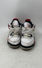 Load image into Gallery viewer, Nike Kids Air Jordan 4 Retro 408452-161 White Red Lace-Up Sneaker Shoes Size 7Y
