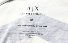 Load image into Gallery viewer, Armani Exchange Mens White Blue Graphic Print Cotton Pullover T-Shirt Size M
