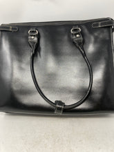 Load image into Gallery viewer, Mcklein Womens Black Faux Leather Turnlock Shoulder Strap Briefcase Bag
