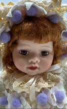 Load image into Gallery viewer, Brown Hair Wearing Knitted Cream Outfit Collectible Porcelain Girl Doll
