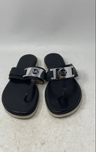 Load image into Gallery viewer, Michael Kors Womens Briar Black White Slip-On Flat Thong Sandals Size 10M
