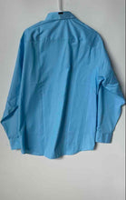 Load image into Gallery viewer, Calvin Klein Mens Blue Collared Regular Fit Long-Sleeve Dress Shirt 16 32-33 L
