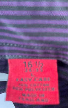 Load image into Gallery viewer, Alfani Mens Purple Striped Long Sleeve Spread Collar Fitted Dress Shirt Size L
