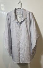 Load image into Gallery viewer, Calvin Klein Mens White Blue Printed Infinite Non-Iron Dress Shirt Size 5XL
