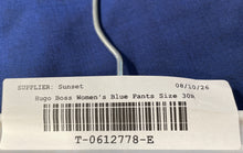Load image into Gallery viewer, Hugo Boss Womens Blue Wool Flat Front Straight Leg Dress Pants Size 30R
