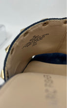 Load image into Gallery viewer, Marc Fisher Womens Blue Leather Studs Open Toe Wedge Espadrilles Sandals Size 9M
