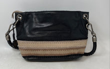 Load image into Gallery viewer, The Sak Womens Black Brown Leather Detachable Strap Zip Top Shoulder Handbag
