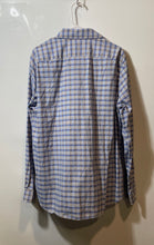 Load image into Gallery viewer, Michael Kors Mens Blue Plaid Long Sleeve Slim Fit Stretch Dress Shirt Size XL
