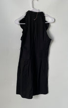 Load image into Gallery viewer, Express Womens Black Sleeveless Collared Button Front Ruffle A-Line Dress Size 8
