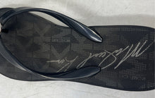 Load image into Gallery viewer, Michael Kors Womens Black And Gray Slip-On Platform Flip-Flop Sandals Size 8M
