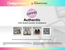 Load image into Gallery viewer, Authentic Tory Burch Womens Andrea White Orange Lace-Up Sneaker Shoes Size 8.5M
