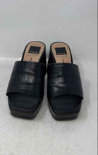 Load image into Gallery viewer, Dolce Vita Womens Marsha Black Leather Slip-On Chunky Heel Slide Sandals Size 7
