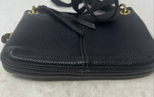 Load image into Gallery viewer, Fossil Womens Black Pebbled Leather Zipper Adjustable Strap Crossbody Bag

