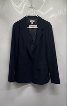 Load image into Gallery viewer, Loft Ann Taylor Womens Black Long Sleeve Notch Lapel One-Button Blazer Size 14
