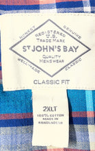 Load image into Gallery viewer, St. John's Bay Mens Blue Plaid Cotton Short Sleeve Button-Up Shirt Size 2XLT
