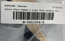 Load image into Gallery viewer, Calvin Klein Womens Bandera Light Blue Slip-On Platform Sandals Size 8.5
