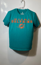Load image into Gallery viewer, NFL Team Apparel Boys Aqua Miami Dolphins Short Sleeve Football T-Shirt Size L
