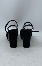 Load image into Gallery viewer, Sam Edelman Womens Kristen Black Suede Knotted Block Heel Platform Sandals Sz 6
