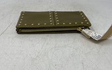 Load image into Gallery viewer, Michael Kors Womens Olive Green Leather Studded Continental Bifold Wallet W/ Tag
