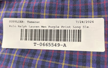 Load image into Gallery viewer, Ralph Lauren Mens Blake Purple Plaid Print Long Sleeve Button-Up Shirt Size L
