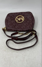 Load image into Gallery viewer, Michael Kors Womens Red Signature Print Semi-Chain Strap Crossbody Bag
