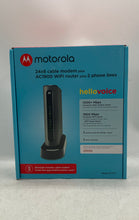 Load image into Gallery viewer, Motorola Model MT7711 Black Plus AC1900 Wi-Fi Cable Modem Router Untested
