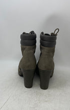 Load image into Gallery viewer, Timberland Womens Tillston Gray Green Block Heel Lace-Up Ankle Bootie Size 8.5
