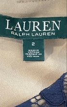 Load image into Gallery viewer, Lauren Ralph Lauren Womens Blue Sleeveless Back-Zip Sheath Dress Size 2
