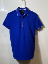 Load image into Gallery viewer, Armani Exchange Mens Blue Short Sleeve Collared Golf Polo Shirt Size XS
