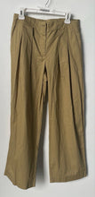 Load image into Gallery viewer, Zara Womens Brown Pleated Front Pockets Wide Leg Trouser Pants Size Medium
