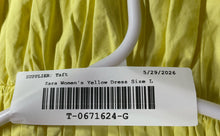 Load image into Gallery viewer, Zara Womens Yellow Cotton Sleeveless Smocked Pullover Maxi Dress Size L
