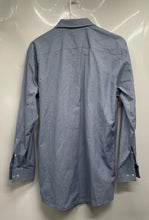 Load image into Gallery viewer, Hugo Boss Mens Blue Houndstooth Long Sleeve Modern Fit Dress Shirt Size 16/41

