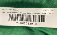 Load image into Gallery viewer, NFL Team Apparel Boys Green New York Jets Aaron Rodgers #8 Jersey Size L 14/16
